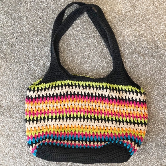The Sak Handbags - The Sak colorful crochet hobo bucket bag